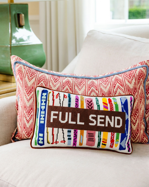 Full Send Needlepoint Pillow - Furbish Studio
