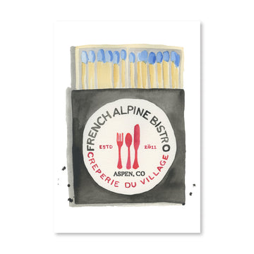 French Alpine Bistro Aspen Matchbook - Furbish Studio