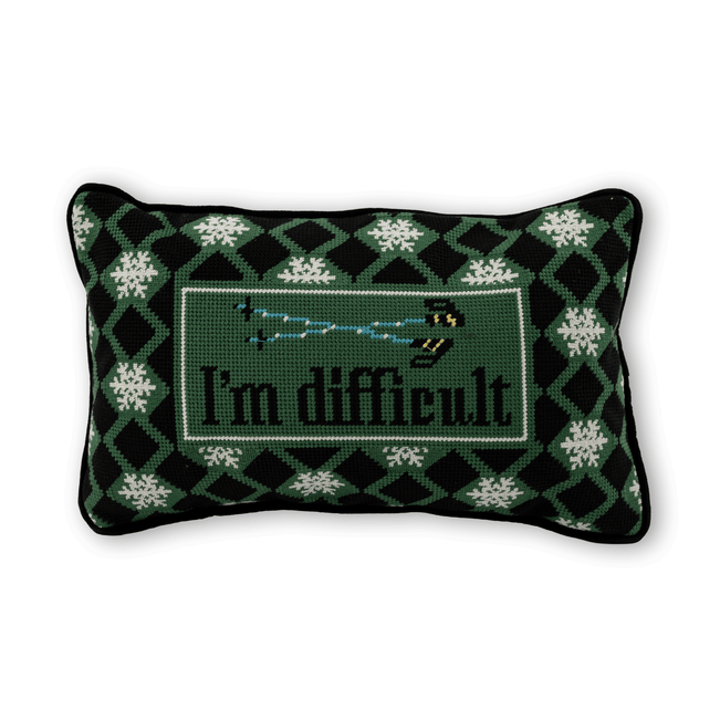 I'm Difficult Needlepoint Pillow - Furbish Studio