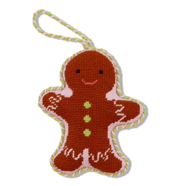Needlepoint Icon Ornament - Gingerbread - Furbish Studio