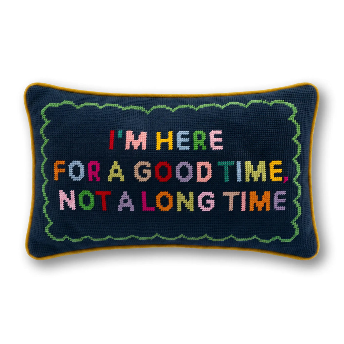 Good Time Needlepoint Pillow - Furbish Studio