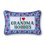 Grandma Hobbies Needlepoint Pillow - Furbish Studio