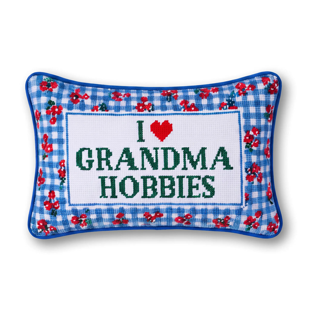 Grandma Hobbies Needlepoint Pillow - Furbish Studio