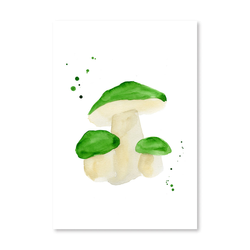 Mushroom Print - Green - Furbish Studio