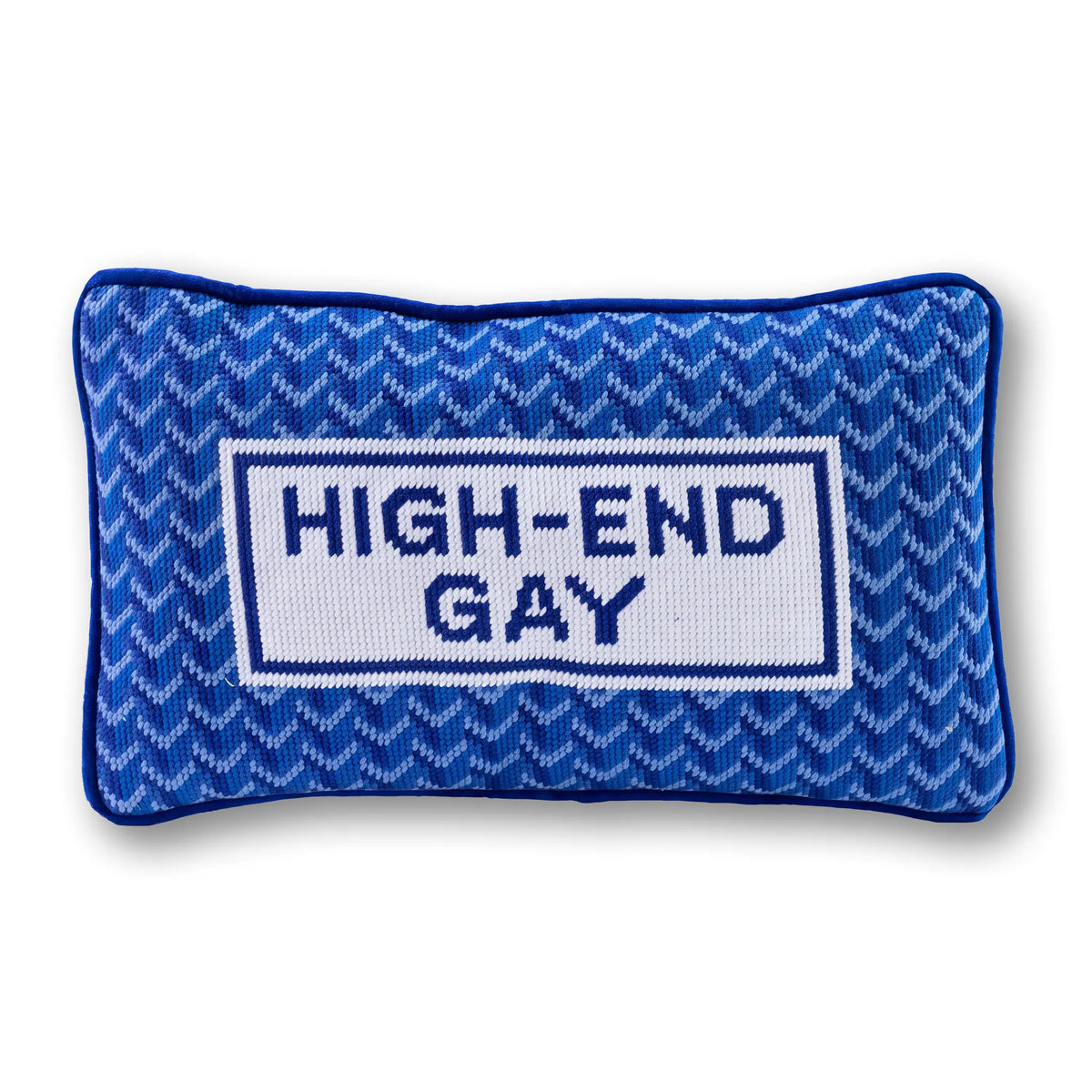 High End Gay Needlepoint Pillow - Furbish Studio