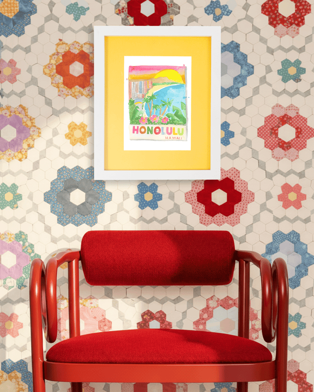 Honolulu Matchbook Art Print - Furbish Studio