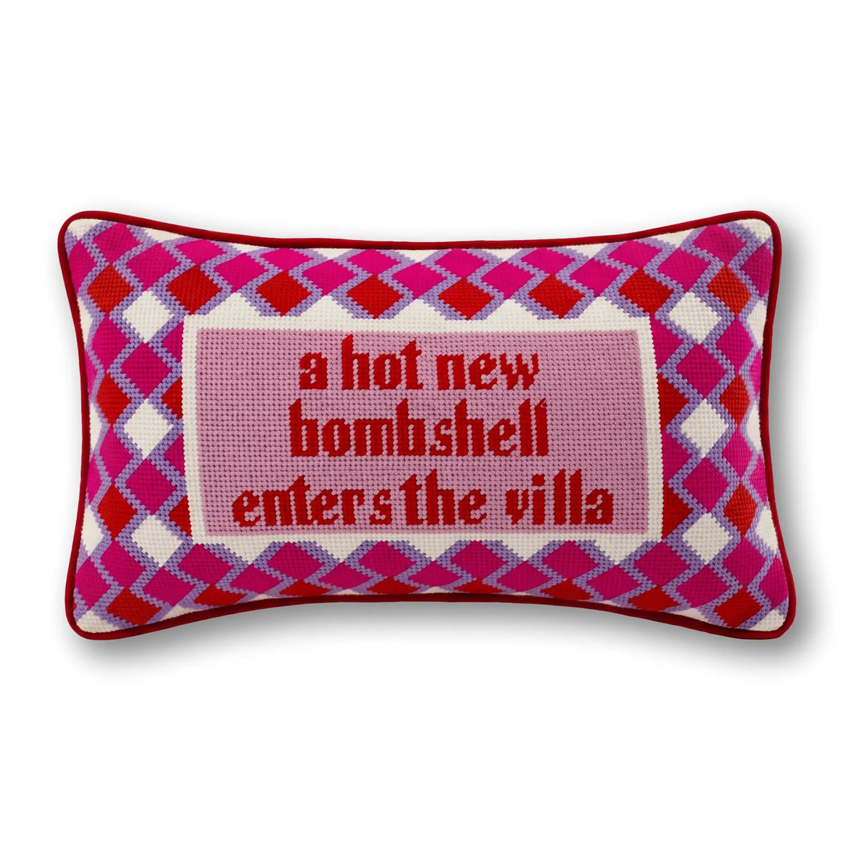 Hot New Bombshell Needlepoint Pillow - Furbish Studio