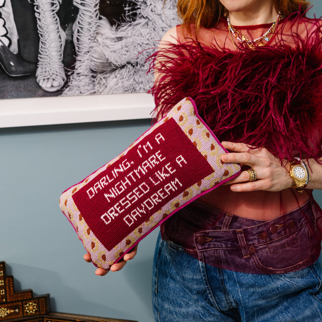 Dressed Like A Daydream Needlepoint Pillow - Furbish Studio
