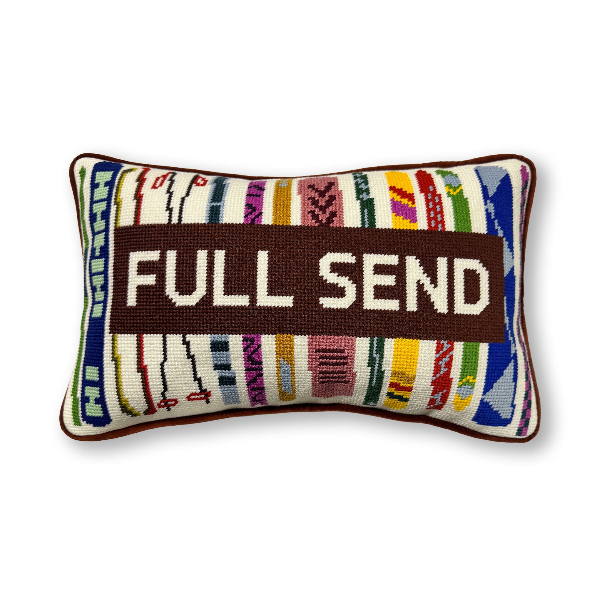 Furbish Studio Full Send Needlepoint Pillow