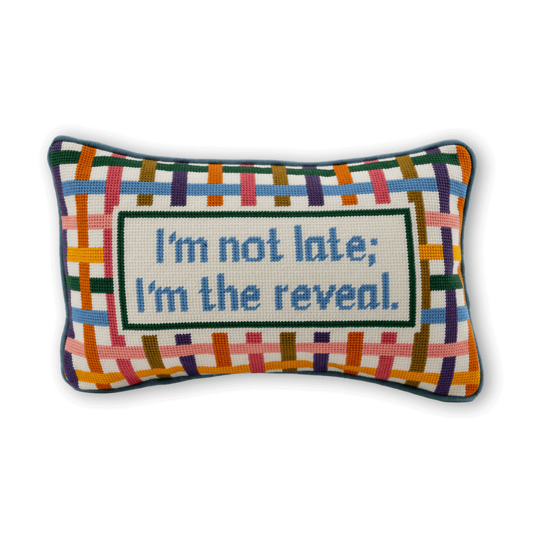 I'm The Reveal Needlepoint Pillow - Furbish Studio