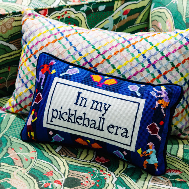 Pickleball Era Needlepoint Pillow - Furbish Studio