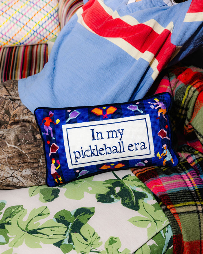 Pickleball Era Needlepoint Pillow - Furbish Studio