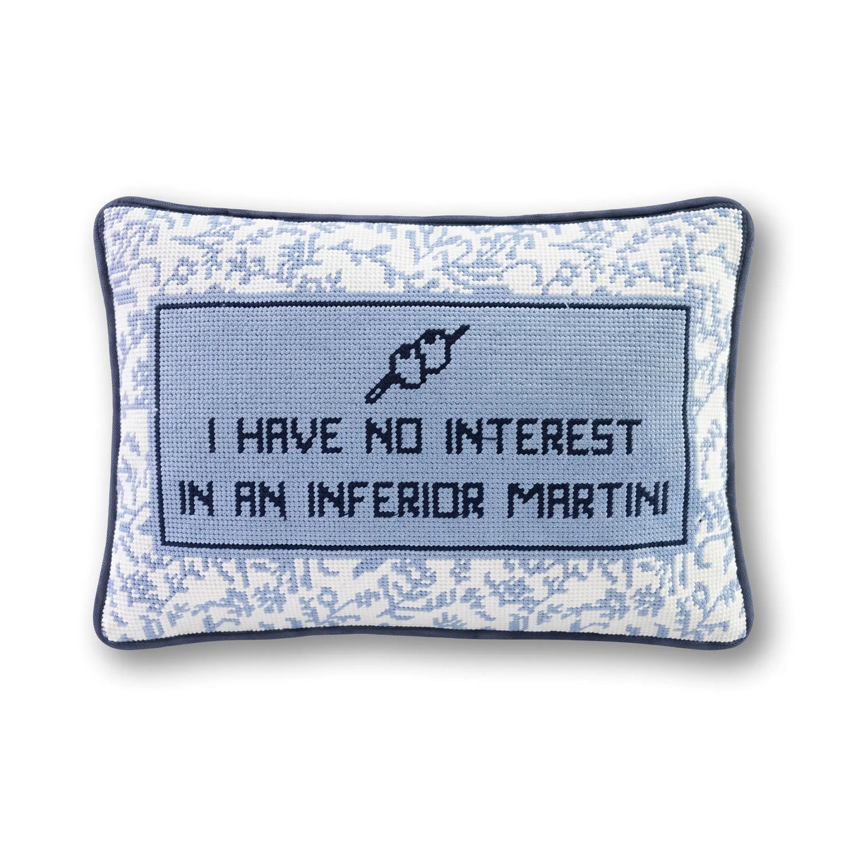 Inferior Martini Needlepoint Pillow - Furbish Studio