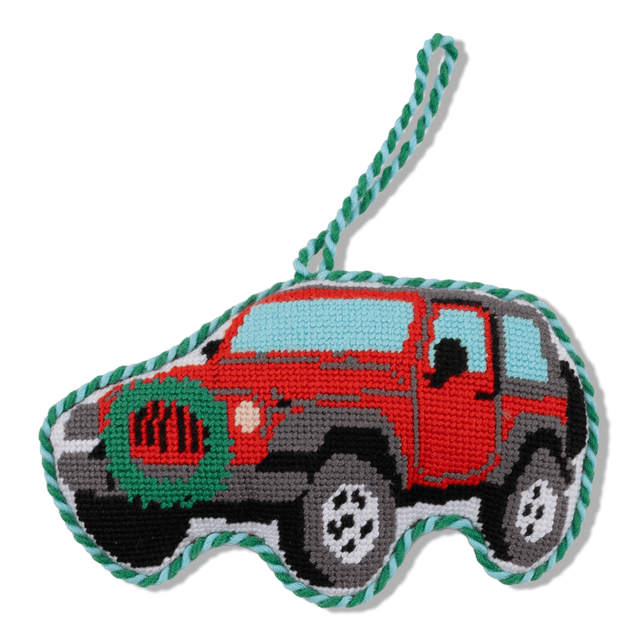 Needlepoint Icon Ornament - Jeep - Furbish Studio