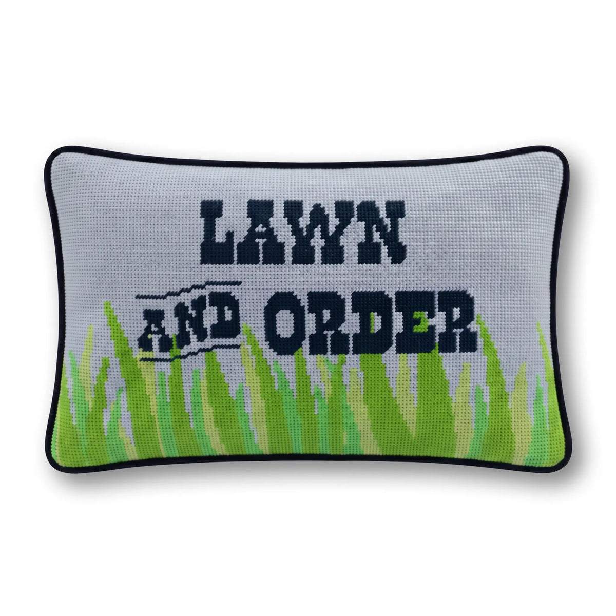 Lawn & Order Needlepoint Pillow - Furbish Studio