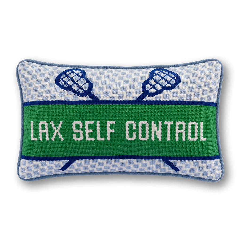 Lax Self Control Needlepoint Pillow | Furbish Studio