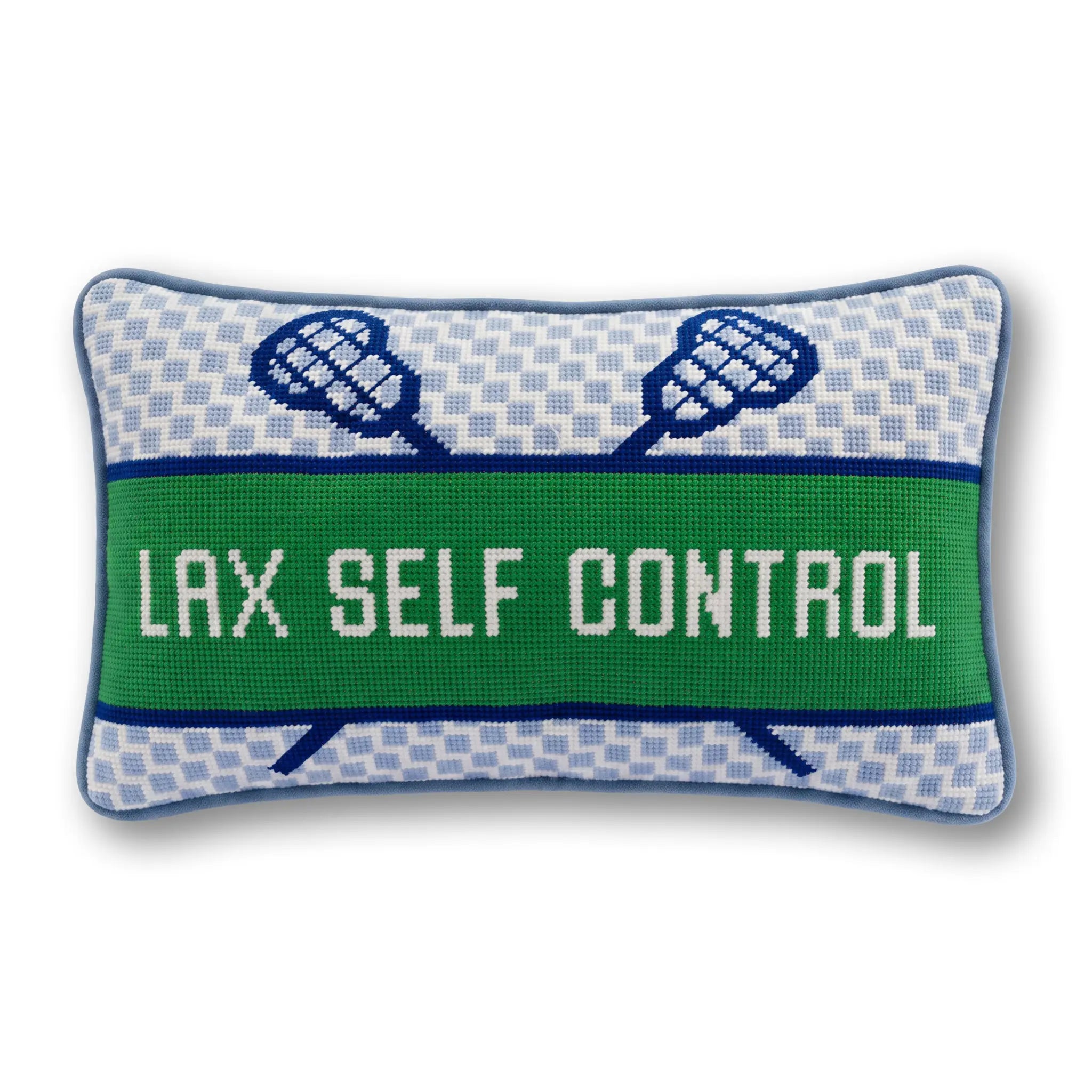 Lax Self Control Needlepoint Pillow | Furbish Studio