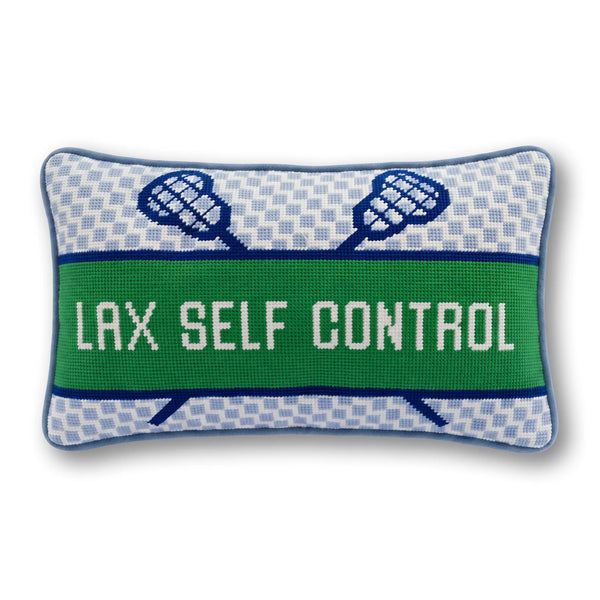 Lax Self Control Needlepoint Pillow | Furbish Studio