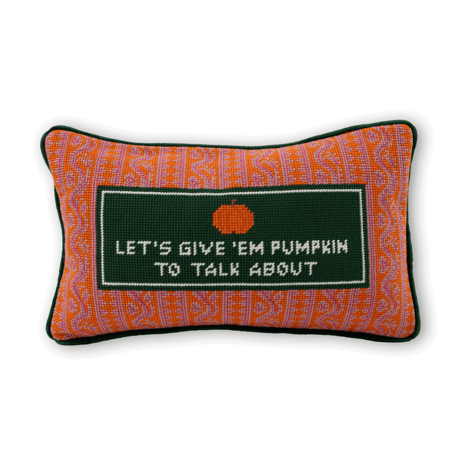 Pumpkin To Talk About Needlepoint Pillow - Furbish Studio