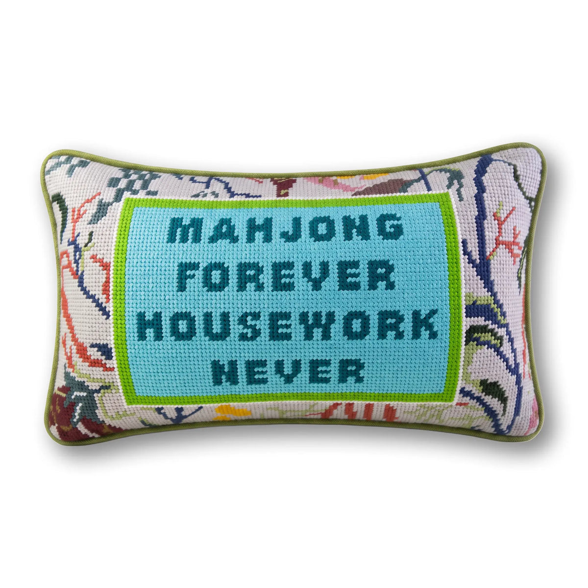 Mahjong Needlepoint Pillow - Furbish Studio