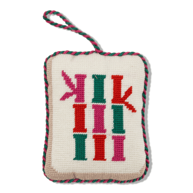 Needlepoint Icon Ornament - Mahjong Tile - Furbish Studio