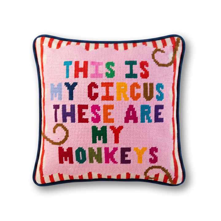 My Circus Needlepoint Pillow - Furbish Studio