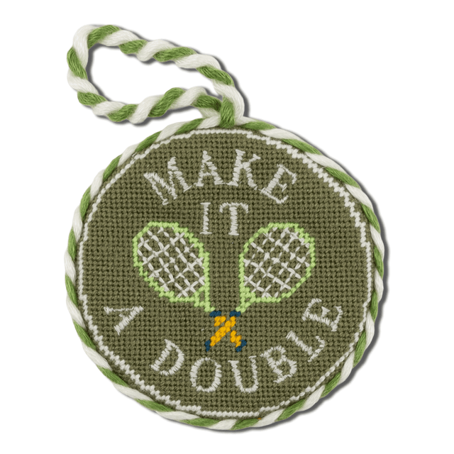 Needlepoint Ornament - Make it a Double - Furbish Studio
