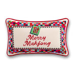 Merry Mahjong Needlepoint Pillow - Furbish Studio