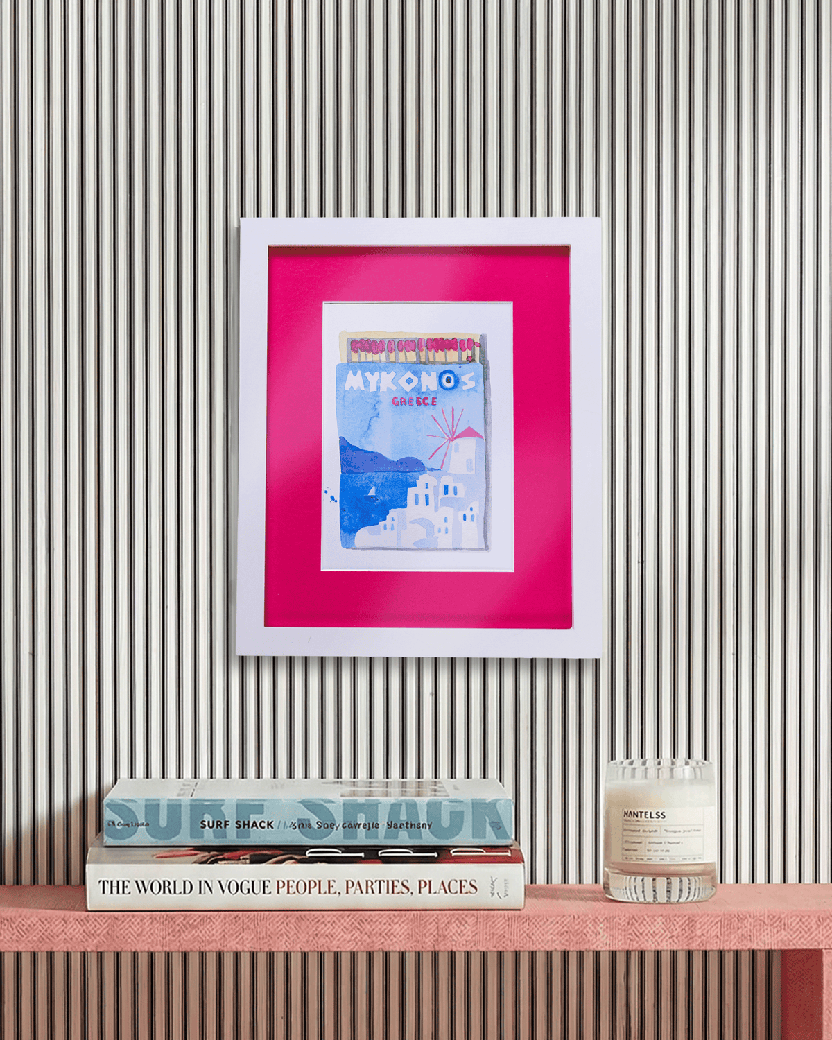 Mykonos Matchbook Art Print - Furbish Studio