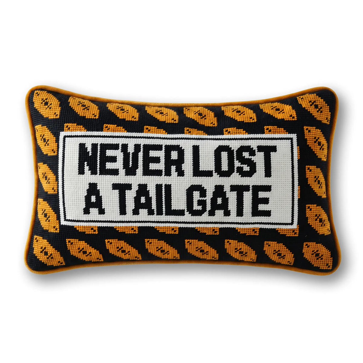 Never Lost A Tailgate Needlepoint Pillow - Furbish Studio