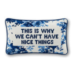 Nice Things Needlepoint Pillow - Furbish Studio
