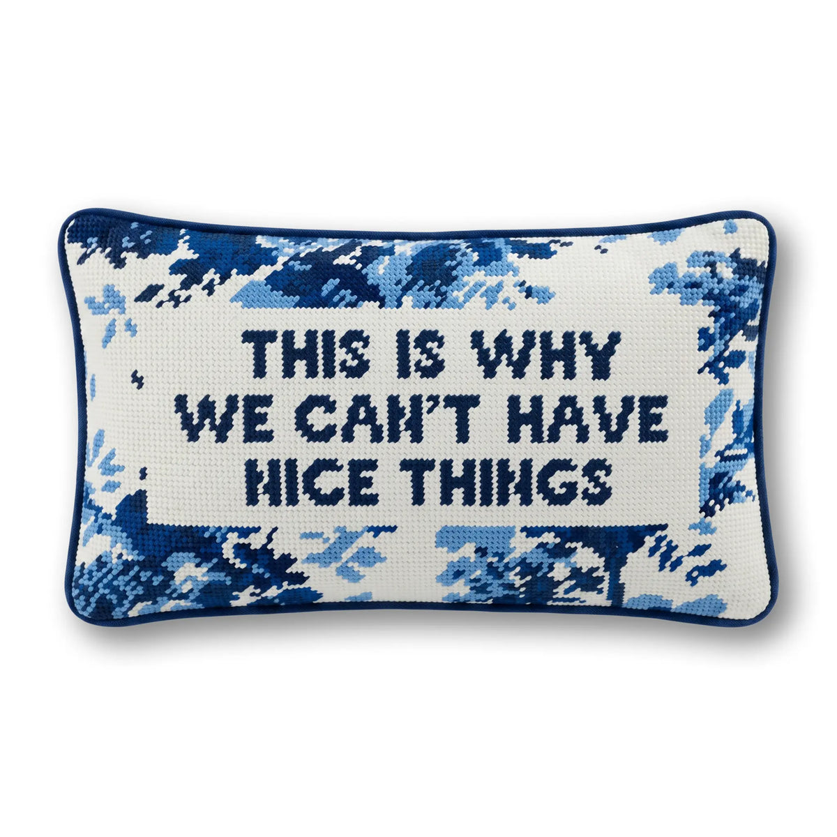 Nice Things Needlepoint Pillow - Furbish Studio