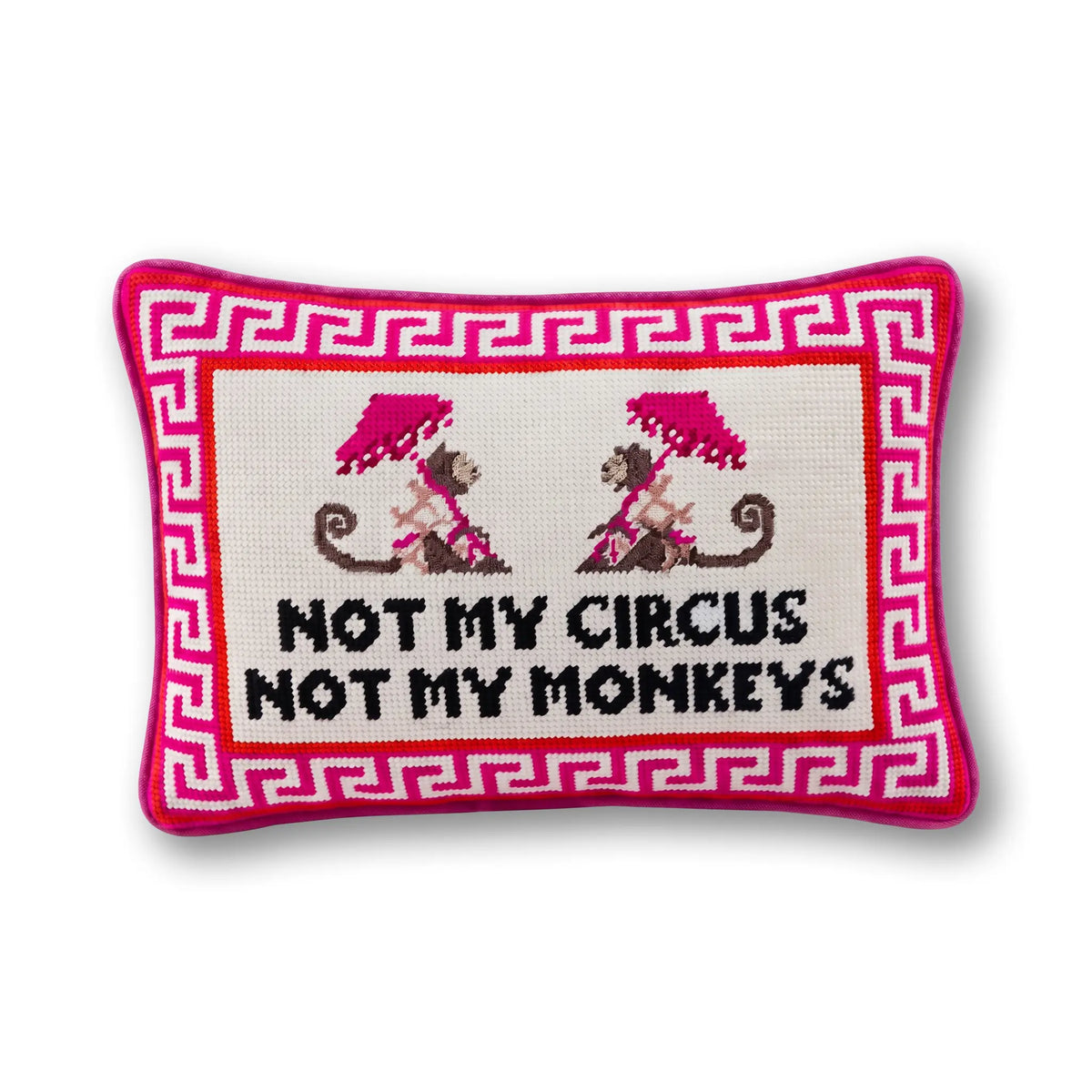Not My Circus Needlepoint Pillow - Furbish Studio