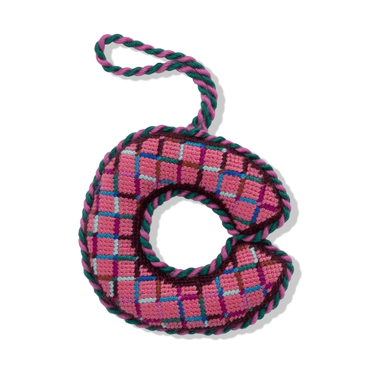Needlepoint Monogram Ornament - C - Furbish Studio