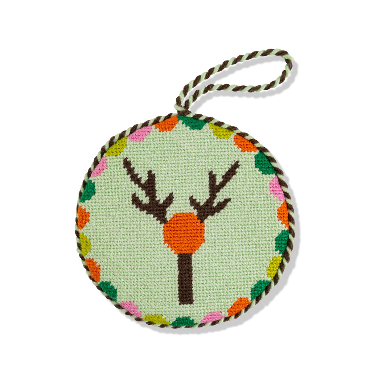 Needlepoint Monogram Ornament - Y - Furbish Studio