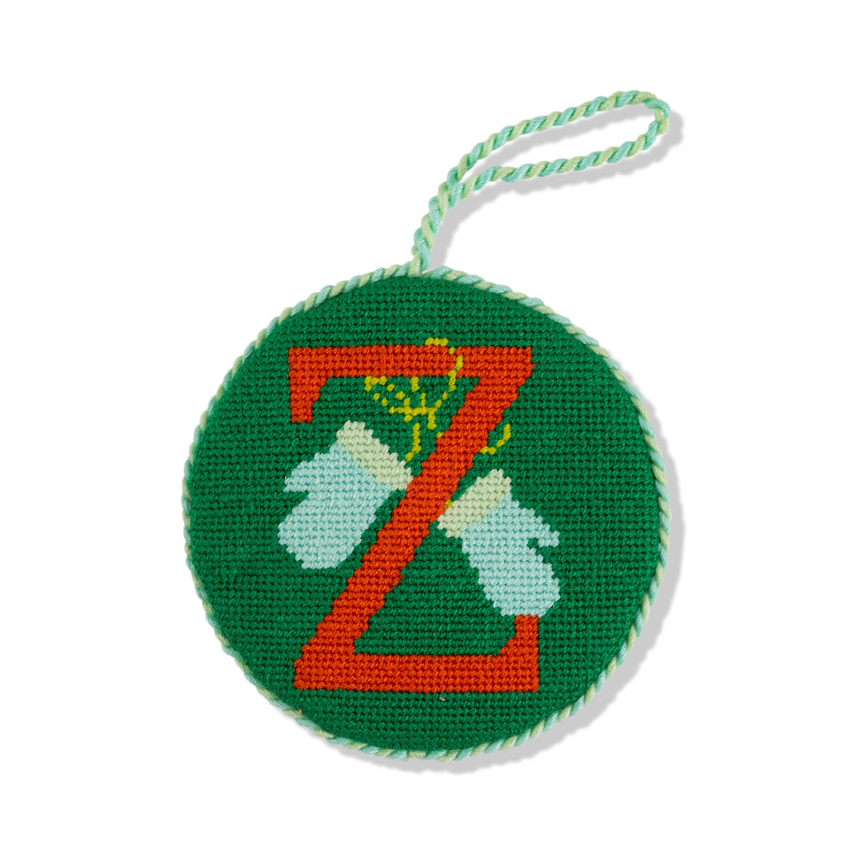 Needlepoint Monogram Ornament - Z - Furbish Studio