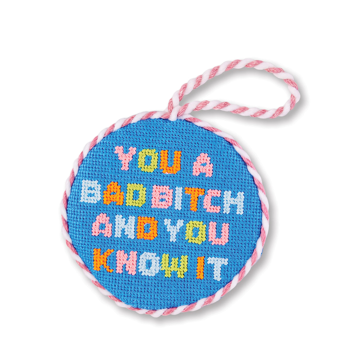Needlepoint Ornament - Bad Bitch - Furbish Studio