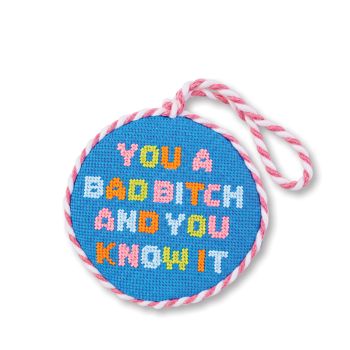 Needlepoint Ornament - Bad Bitch
