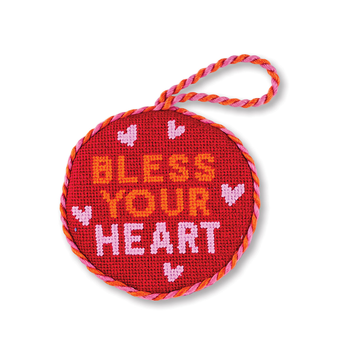 Needlepoint Ornament - Bless your Heart - Furbish Studio