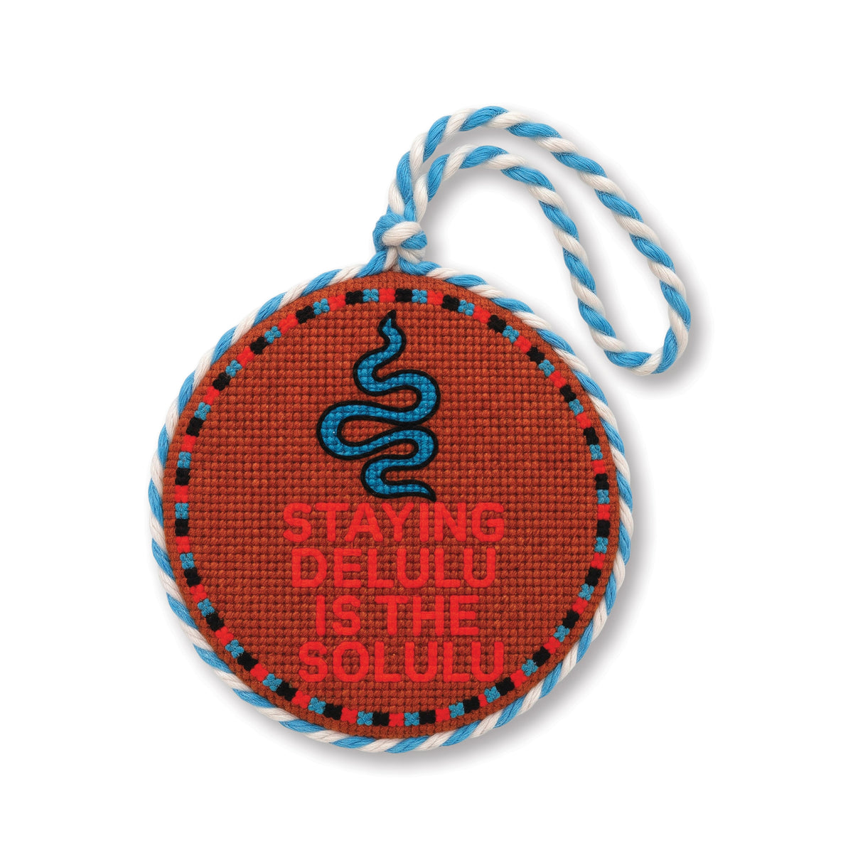 Needlepoint Ornament - Delulu - Furbish Studio