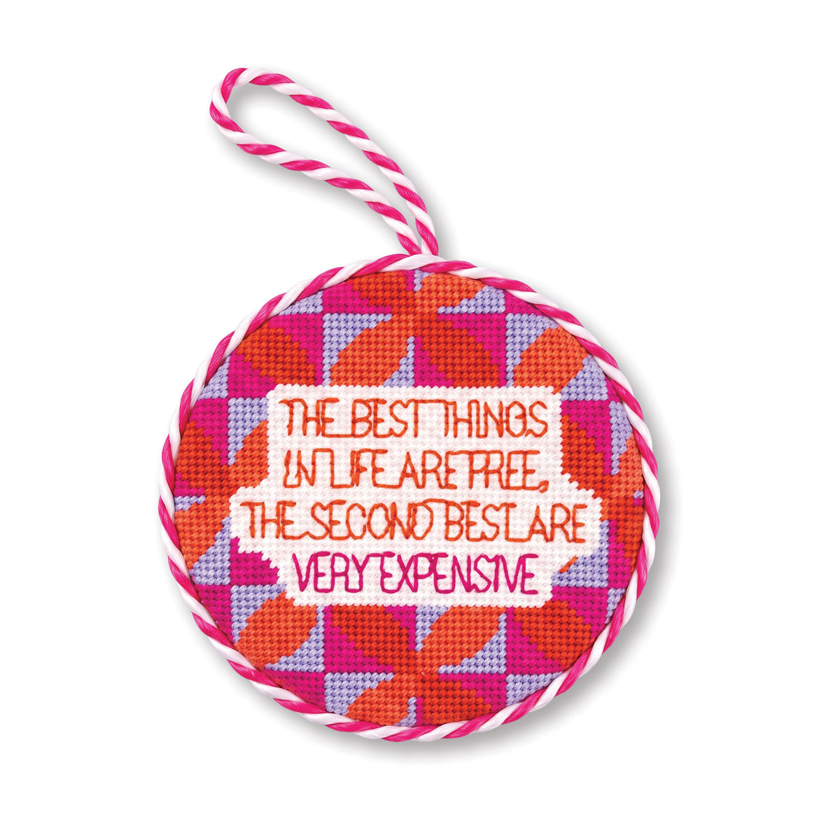 Needlepoint Ornament - Expensive - Furbish Studio