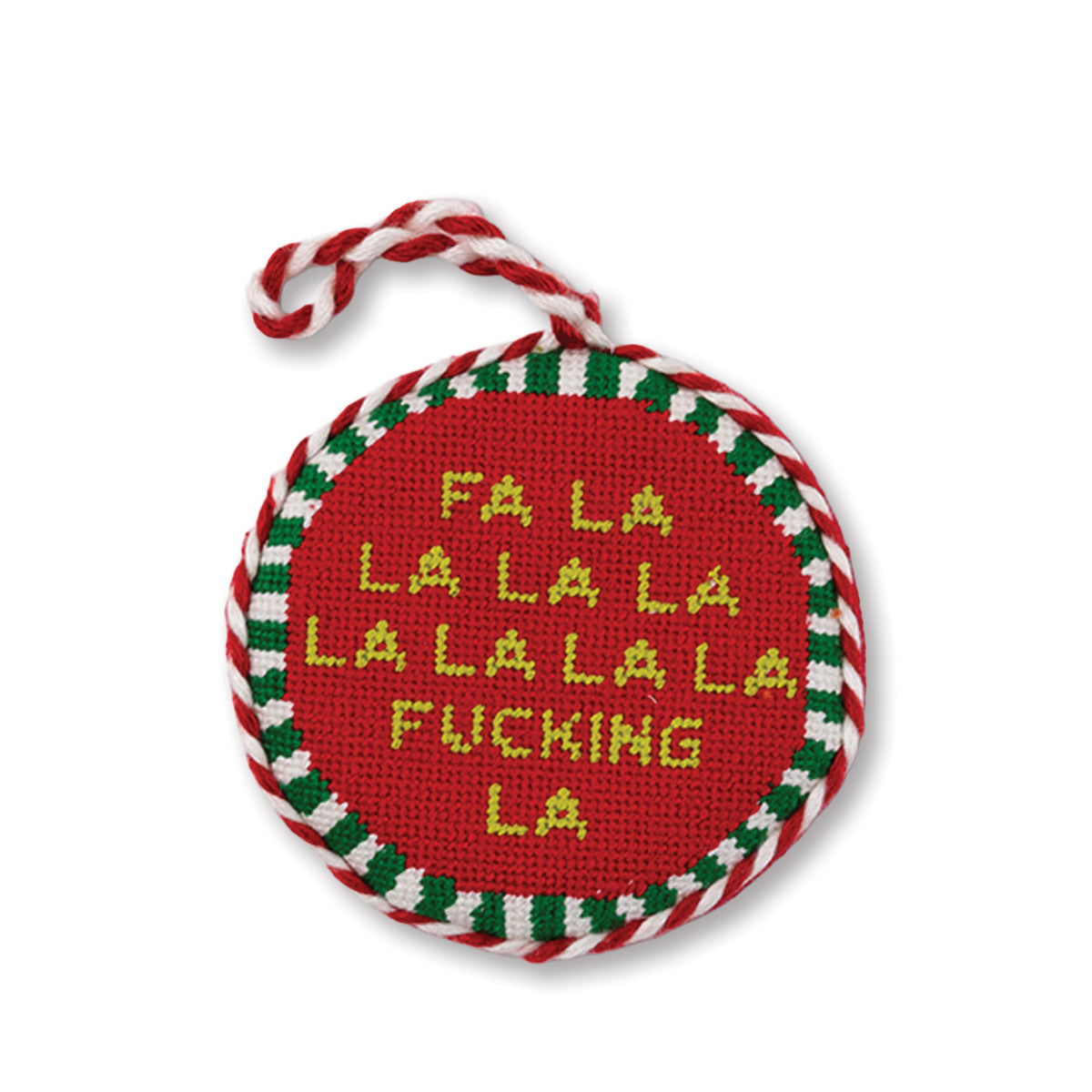 Needlepoint Ornament - Fa La La