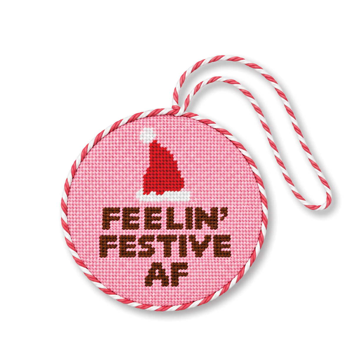 Needlepoint Ornament - Festive AF - Furbish Studio