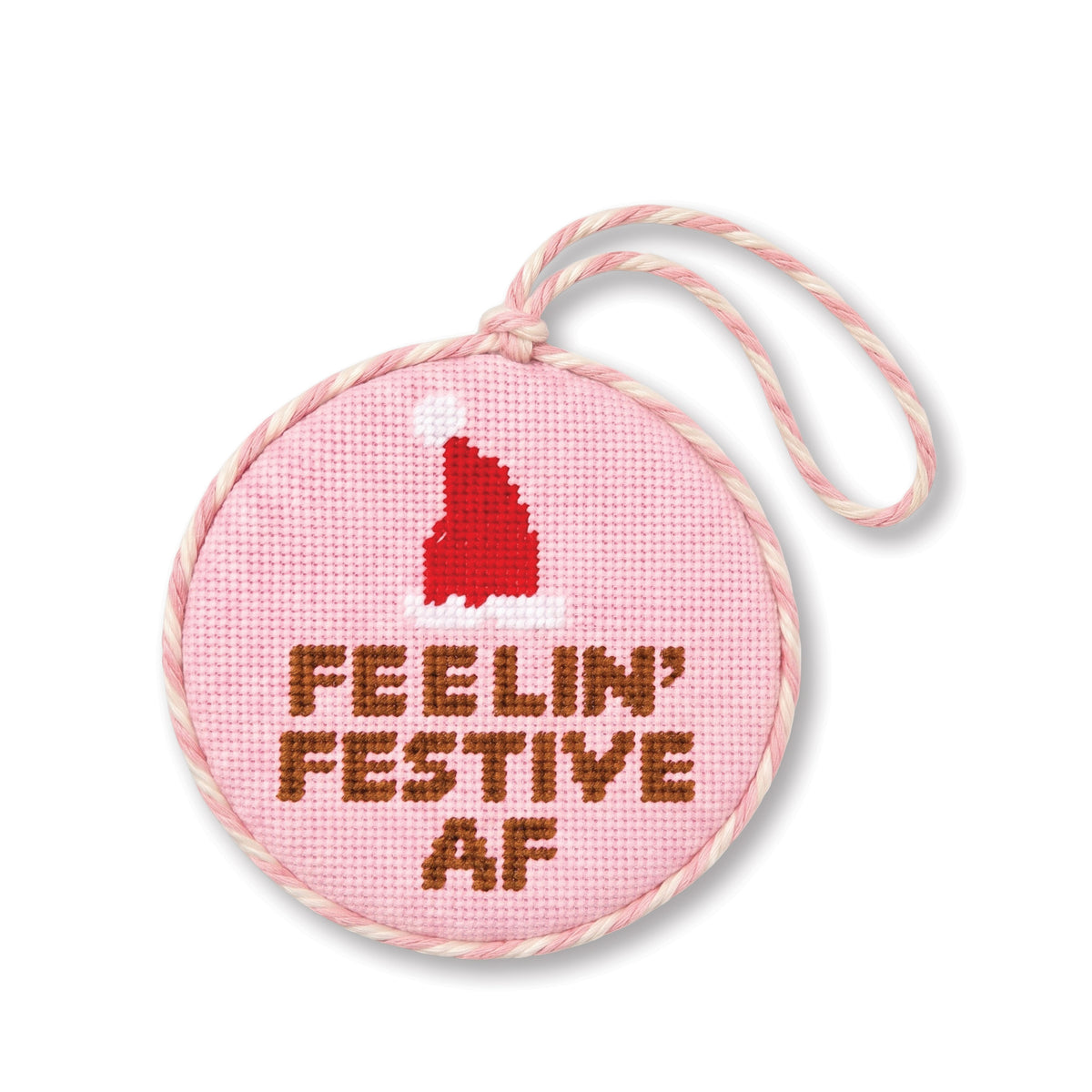 Needlepoint Ornament - Festive AF - Furbish Studio