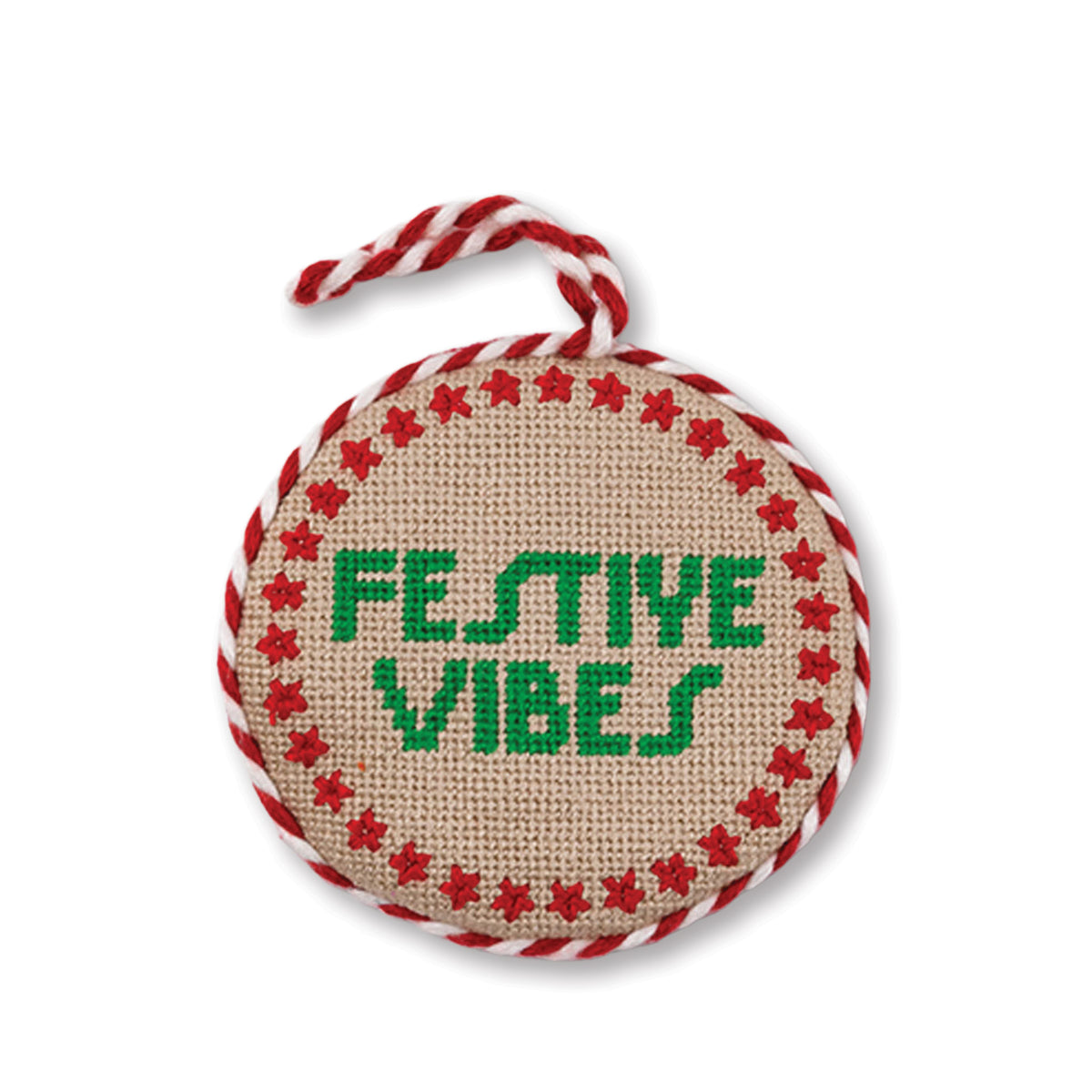 Needlepoint Ornament - Festive Vibes