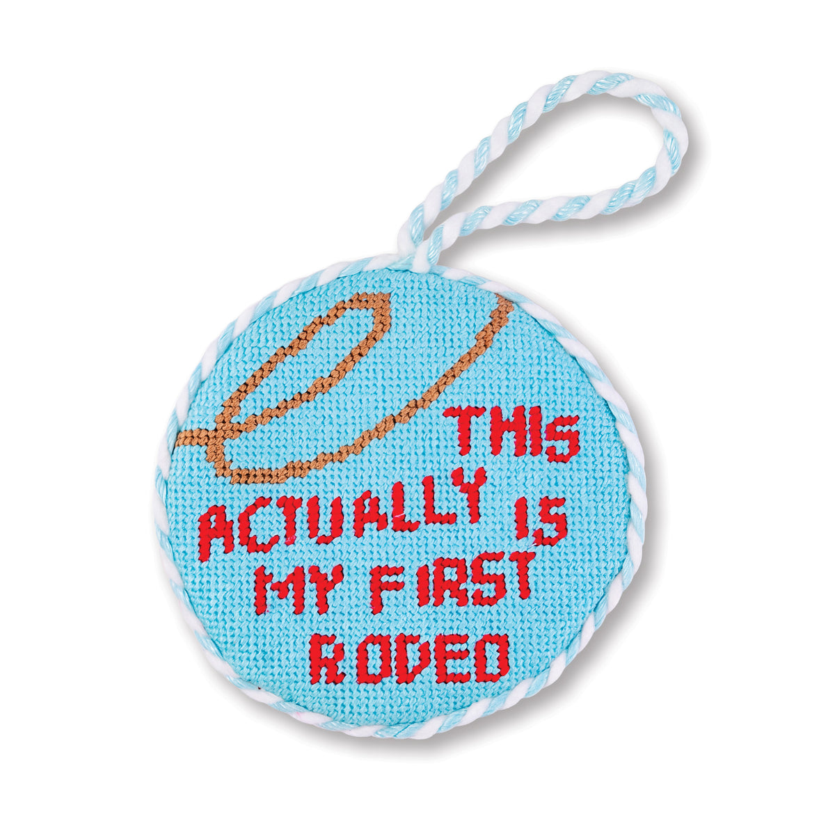 Needlepoint Ornament - First Rodeo - Furbish Studio