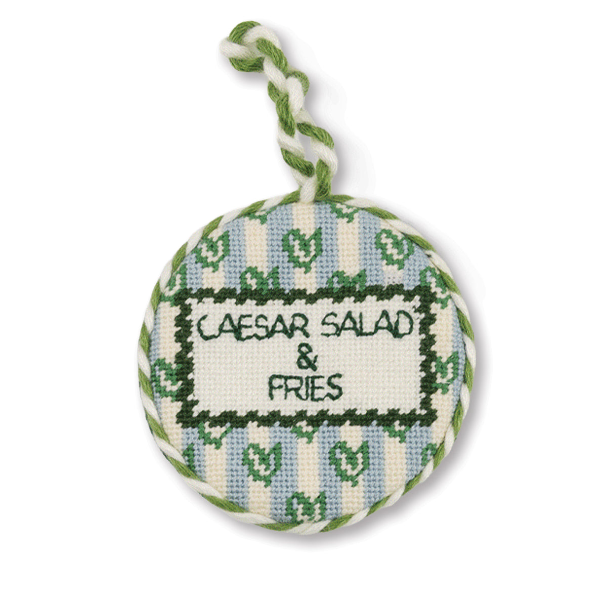 Needlepoint Ornament - Girl Dinner