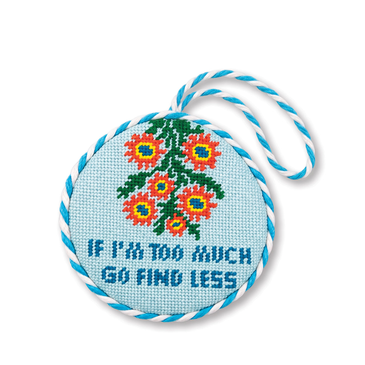 Needlepoint Ornament - Go Find Less Bouquet - Furbish Studio