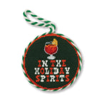 Needlepoint Ornament - Holiday Spirits