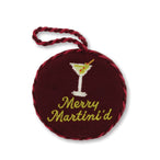 Needlepoint Ornament - Merry Martini